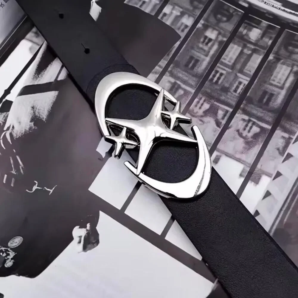 Punk Silver Glint Belt